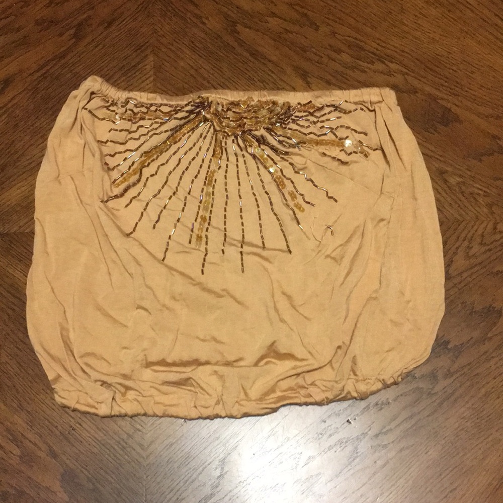 Gold tube top